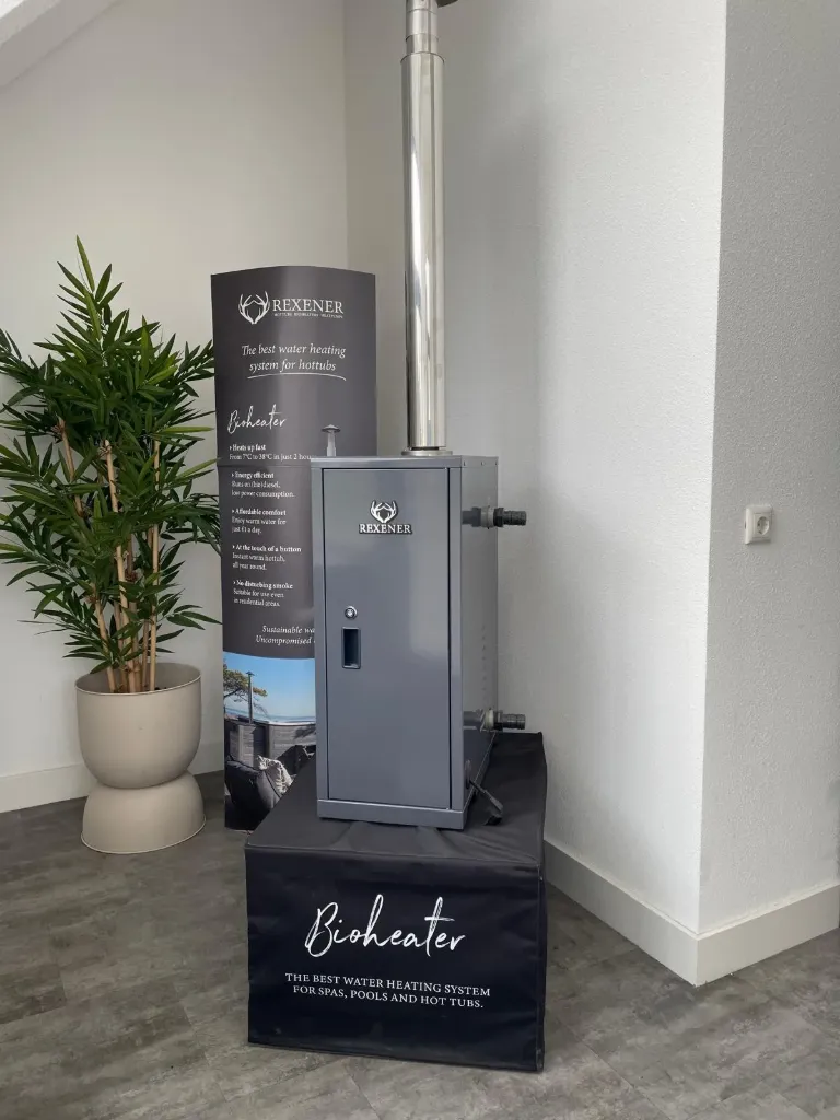 Rexener PR-200 Bio Heater (heater, chimney, fuel tank, hoses)